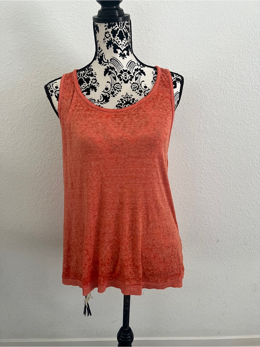 NWT Free People We The Free Coral Cross Back Tank Top Small Boho